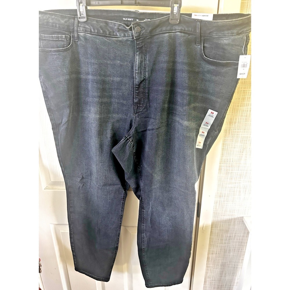 Old Navy Women's Jeans High Rise RockStar Super Skinny Size 30 Plus Dark New EEE